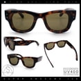 thumbnail image 2 of Classic Square Sunglasses for Men Women UV400 Protection Retro Thick Fat Bevel Frame Tortoise Frame Brown Lens, 2 of 7