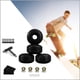 thumbnail image 5 of Juego de 4 ruedas de monopatín, dureza 100A, estable, antidesgaste, juego de rodamientos de rodillos y espaciadores para piezas de tablero de derrape Negro Macarena Ruedas de skate, 5 of 8