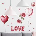 thumbnail image 3 of Valentine's Day Wall Stickers,Love Heart Wall Decals,Cute Window Cling,Mural Stickers for Wedding Anniversary Party,Waterproof Static Glass Sliding Door Sticker, 3 of 6