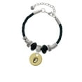 thumbnail image 2 of Delight Jewelry Goldtone Large Disc Letter - O - 3/4'' Granddaughter Celtic Knot Leather Bead Bracelet, 7"+2" Extender, 2 of 4