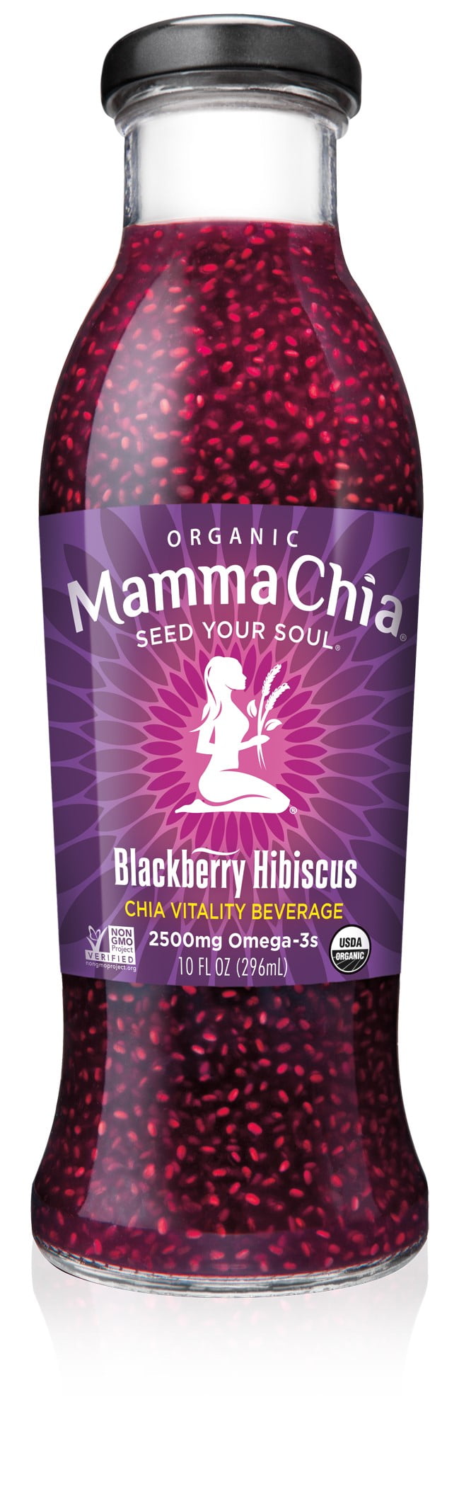 Organic Chia Seed Blackberry Juice Gluten Free and Vegan Mamma Chia
