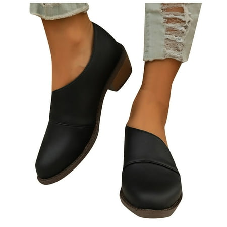 Mepaouo Low Kitten Heels for Women Slingback Strap Pointed Toe Wedding Casual Dress Heels Shoes
