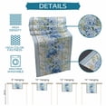 thumbnail image 6 of Hydrangea Eucalyptus Table Runner 72 Inches, Summer Botanical Blue Wooden Bed Runner Dresser Scarves Tabletop for Indoor Outdoor Parties/Ceremony/Banquet, 13" x 72", 6 of 9