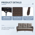 thumbnail image 6 of Giantfurnni Outdoor Patio Furniture Wicker 3 Seater Sofa Rattan Deep Seat Couch with Removable Cushion for Balcony, Deck, Backyard, 6 of 7