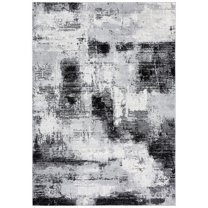 SAFAVIEH Jasper Oralee Abstract Overdyed Area Rug, Black/Ivory, 8' x 10'