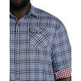 thumbnail image 3 of True Nation by DXL Men's Big and Tall Plaid Rolled-Sleeve Sport Shirt Blue Wine 7XL, 3 of 6