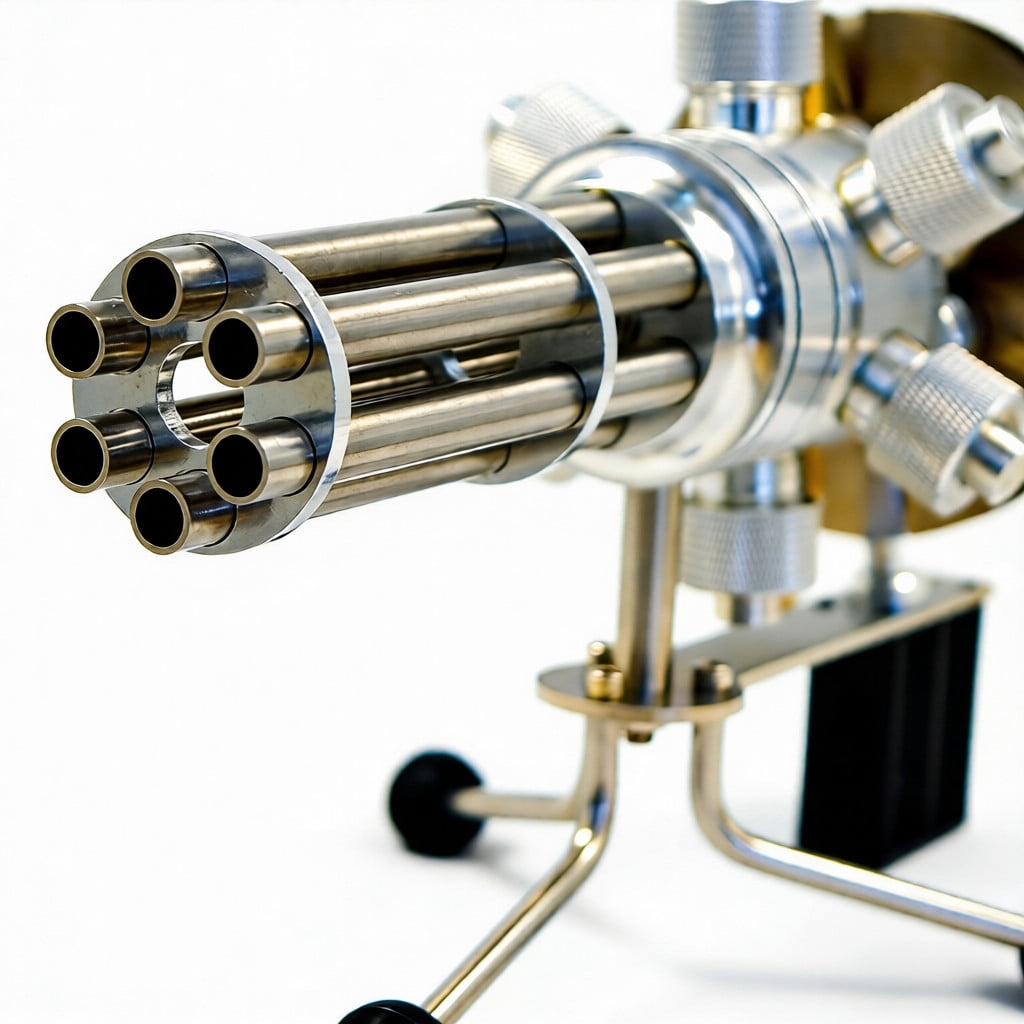 6-Cylinder Stirling Engine Motor Model, Rotating Barrel Heat Powered Engine, All-Metal External Combustion Mechanical Model for Desktop Display & Adult Engineering Demonstration