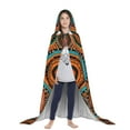 thumbnail image 3 of Honeii African Tribal Style Print Poncho Cape, Cloak Coat, Snuggly Hooded Wearable Blanket, Hooded Cape For Teenagers,Halloween Costumes-Small, 3 of 7