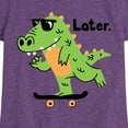 thumbnail image 3 of Instant Message - Later Gator - Toddler & Youth Girls Short Sleeve Graphic T-Shirt, 3 of 6