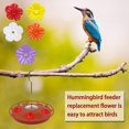 thumbnail image 3 of Flowers Shape Hummingbird Feeder Plastic Replacement Handhold Seed Feeding Hummingbird Ports Port Bird Drinker Creative, 3 of 9