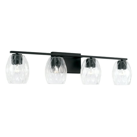 

Capital Lighting 145341-525 Lucas 4 Light 34 Wide Bathroom Vanity Light - Black
