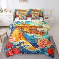 thumbnail image 1 of YST Eastern Dragon 7-Piece Comforter Set - Vintage Retro Japanese Style, Animal Theme, Queen Size, 1 of 4