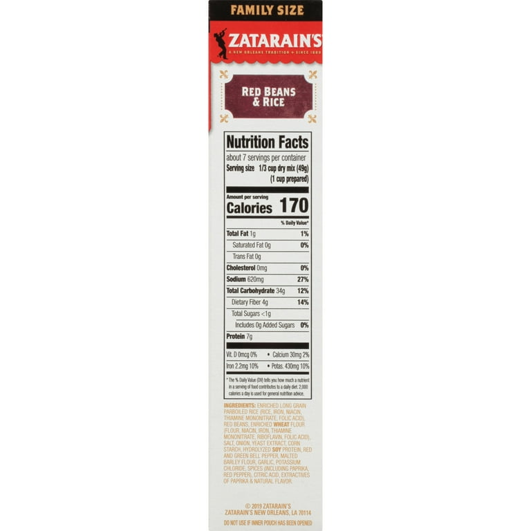 Zatarain's Red Beans and Rice recalled due to possible allergen