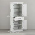 thumbnail image 3 of HOMCOM Armoire de Rangement de Garde-Manger de Cuisine de 72 Pouces de Hauteur avec Portes de Grange et Tiroir, 3 of 10