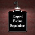 thumbnail image 2 of Respect Fishing Regulations BLACK Aluminum Composite Sign 15''x18'', 2 of 9