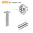thumbnail image 4 of Uxcell Flanged Button Head Socket Cap Screws,50 Pcs M4x22mm - 304 Stainless Steel Socket Drive Fasteners Bolts, Fully Thread Machine Screws (Silver), 4 of 5