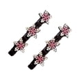 thumbnail image 3 of Xihbxyly Pinza para El Cabello con Flores, Elegante Broche de Acrílico con Diamantes de Imitación, Versátil Pinza Lateral para Flequillo, Fácil de Usar para Un Peinado Rápido, Perfecta para Fiestas,, 3 of 5