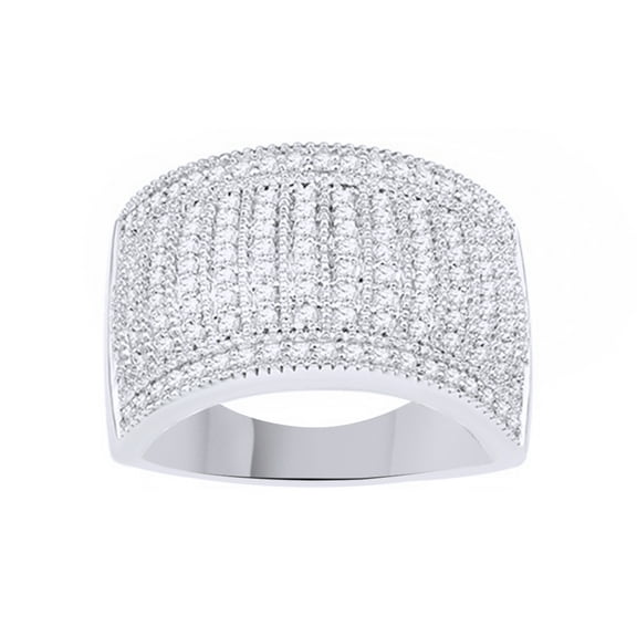 AFFY White Natural Diamond Fashion Ring In 10k White Gold (1 Cttw)