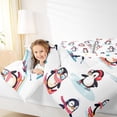 thumbnail image 4 of Homewish Kawaii Antarctic Penguin Bedding Comforter Set, Cartoon Winter Animal Twin Comforter Sets, Teens Kids Boys Girls Reversible Bedding Set, Luxury Bedroom Decor, 2pcs, 4 of 8