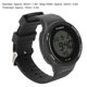 thumbnail image 4 of Montre de sport pour homme, étanche, résistante aux chocs, multifonctionnelle, lumineuse, noire, avec grand écran et éclairage électroluminescent., 4 of 4