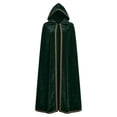 thumbnail image 5 of Anmrize Medieval Renaissance Cloak, Gold Trim Halloween Costume, Soft Hooded Cape, Medieval Cloak With Hood Wizard Cloak Halloween Renaissance Hooded Cape for Man and Women, Green M, 5 of 6
