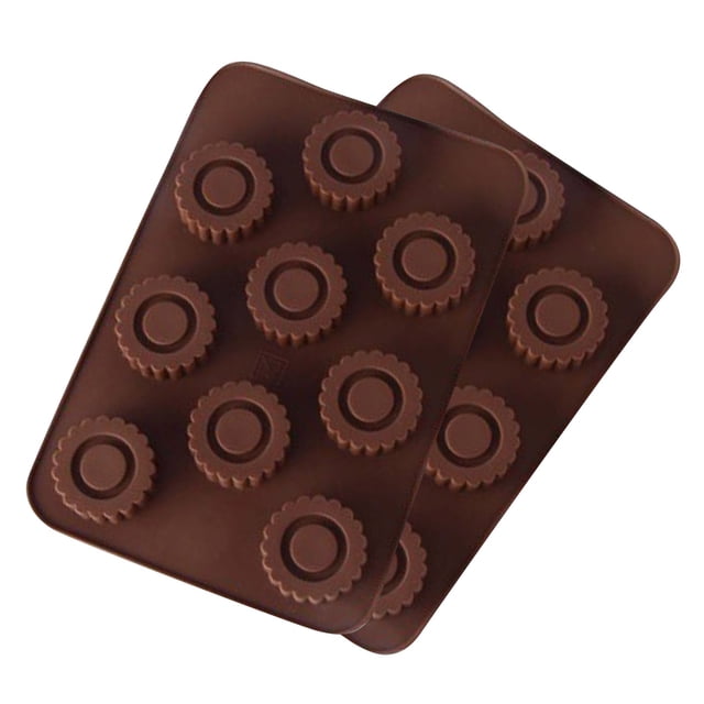 Fleur Silicone 9 Trous pour Chocolat Gâteau Gelée Pouding Savon Forme Ronde