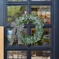 thumbnail image 4 of Green Rabbit Ear Wreath,Artificial Eucalyptus Leaves Wreath with Bows,Spring Easter Greenery Wreath for Front Door, 4 of 5