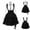 Black, variant on Gspmoly Womens Dresses, Women V Neck Gothic Lace Hem Long Sleeve Long Shirt Suit Dress Wedding Dresses for Women up to 65% Off