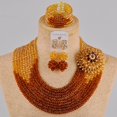 thumbnail image 4 of Fabulous Opaque Red Crystal Nigerian Traditional African Beads Jewelry Sets for Women and Girls. Beautiful Multicolor Sets., 4 of 20