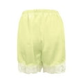 thumbnail image 4 of Vividxx Womens Pants Elegant Satin Shorts With Lace Trim Comfortable And Casual Wear Elastic Waist Soft Fabric Relaxing Home Pajama Bottoms Loose Fit Beach Trousers, 4 of 5