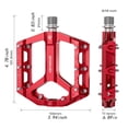 thumbnail image 7 of funtasica 2 Pieces Mountain Bike Pedals Bicycle Flat Pedals High Performance Sealed Bearing Lightweight Easy to Install for Repair Red, 7 of 7