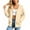 Beige-C#80817GG, variant on Women Zip Up Hoodie Jacket Solid Color Drop Shoulder Womens Zip Up Hoodie Fall Winter Warm Women Jacket with Pocket Yellow L