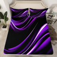 thumbnail image 2 of Manfei Geometric Lines Twin Sheet Sets,Minimalism Geometric Line Twin Fitted Sheet,Black Purple Flat Sheet For Girls Boys,Super Cozy Room Decor,3pcs, 2 of 7