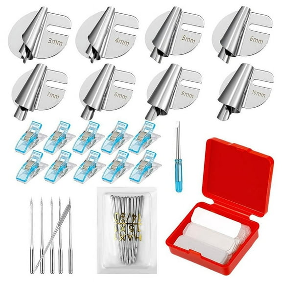 8 Pcs Sewing Rolled Hemmer Foot Set 3-10mm 8 Sizes Rolled Hem Presser Foot with Se G19167