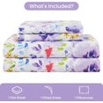thumbnail image 2 of Floral Queen Sheets Soft Breathable Microfiber Vintage Printed Bed Sheet Set Deep Pocket Fitted Sheet Included Flower Pattern, 2 of 7
