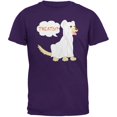 thumbnail image 1 of Halloween Friandises Fantômes Chien Violet T-Shirt pour Adulte, 1 of 1