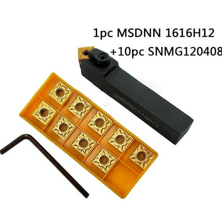 

Leke Lathe Turning Tool tool holder MSDNN1616H12 +10PCS SNMG432 BP010 carbide insert