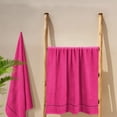 thumbnail image 5 of GLAMBURG 100% Premium Cotton 2 Pack Oversized Bath Towel Set 28x55 inches, Large Bath Towels, Ultra Absorbant Compact Quickdry & Lightweight Towel, Ideal for Gym Travel Camp Pool - Hot Pink, 5 of 6