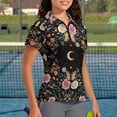 thumbnail image 3 of Whosucclay Darkly Romantic Star and Moon Quick Dry Golf Shirt for Hiking Tennis Sports Training, Elastic Polo Shirts Lightweight Polyester Golf Polo Tops Size Medium, 3 of 10