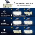 thumbnail image 3 of Lámpara Solar para exteriores, luces solares con Sensor de movimiento Ip65, impermeable, superbrillante, para patio trasero, jardín, calle, garaje, 234/258led, 3 of 4