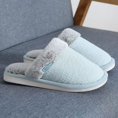 

Women Slippers Cotton Plush Heat Soft Shoes Anti Slip Slippers For Outdoor Indoor Hut Shoes