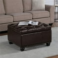 thumbnail image 1 of Designs4Comfort Table Basse Ottomane Herald avec Rangement en Tissu Espresso, 1 of 13
