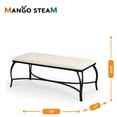 thumbnail image 5 of Mango Steam Vienna Cream - Entryway Bench - Powder Coated, Upholstered, Space Saving, 5 of 5