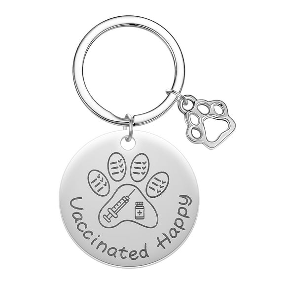 Stainless Steel Keychain Cartoon Dog Paw Fashion Keyring Pendant For Women Man Jewelry Lover Gifts Nurse Doctor Key Chain