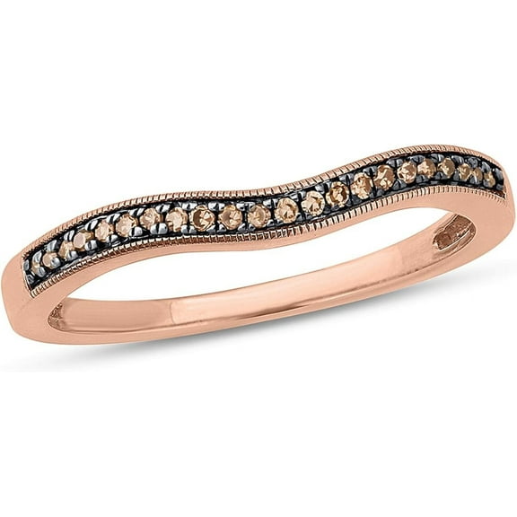 Divine Creation 2.50 Ct Round Cut Brown Diamond Wedding Engagement Ring 925 Sterling Silver 14K Rose Gold Plated For Women's -4