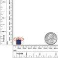 thumbnail image 4 of Gem Stone King 18K Rose Gold Plated Silver Blue Lapis Engagement Ring for Women (3.36 Cttw, Emerald Cut 10X8MM, Gemstone Birthstone, Size 9), 4 of 4
