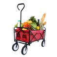 thumbnail image 1 of Collapsible Folding Wagon Outdoor Utility Beach Cart Portable Wagon with 360 Degree Swivel Wheels for Camping, Garden, Shopping, Groceries, 1 of 9