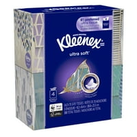Kleenex Ultra Soft Facial Tissue, 75 count, 4 pk