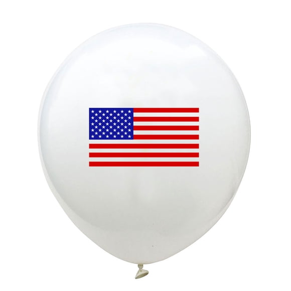 CIMAXIC foil balloon 20pcs 12 Inch Foil Balloon Round Aluminum Film Balloon American Flag Pattern for Decoration,4.72"X2.36"X0.08"