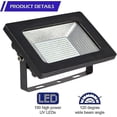 thumbnail image 2 of [2 piezas] Foco de luz negra LED, reflector Lunsy Uv 30 W Lámpara de luz negra Luz de fiesta, Ip66 Luz negra fluorescente impermeable con 150 LED Uv, 2 of 4